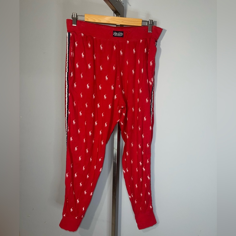Polo Ralph Lauren Print Pony Logos lounge pajama joggers woman’s Large